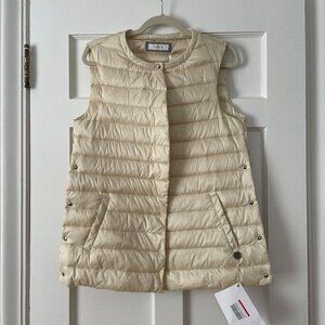 Peserico Yellow polyester down vest Size IT 42 NWT US 6